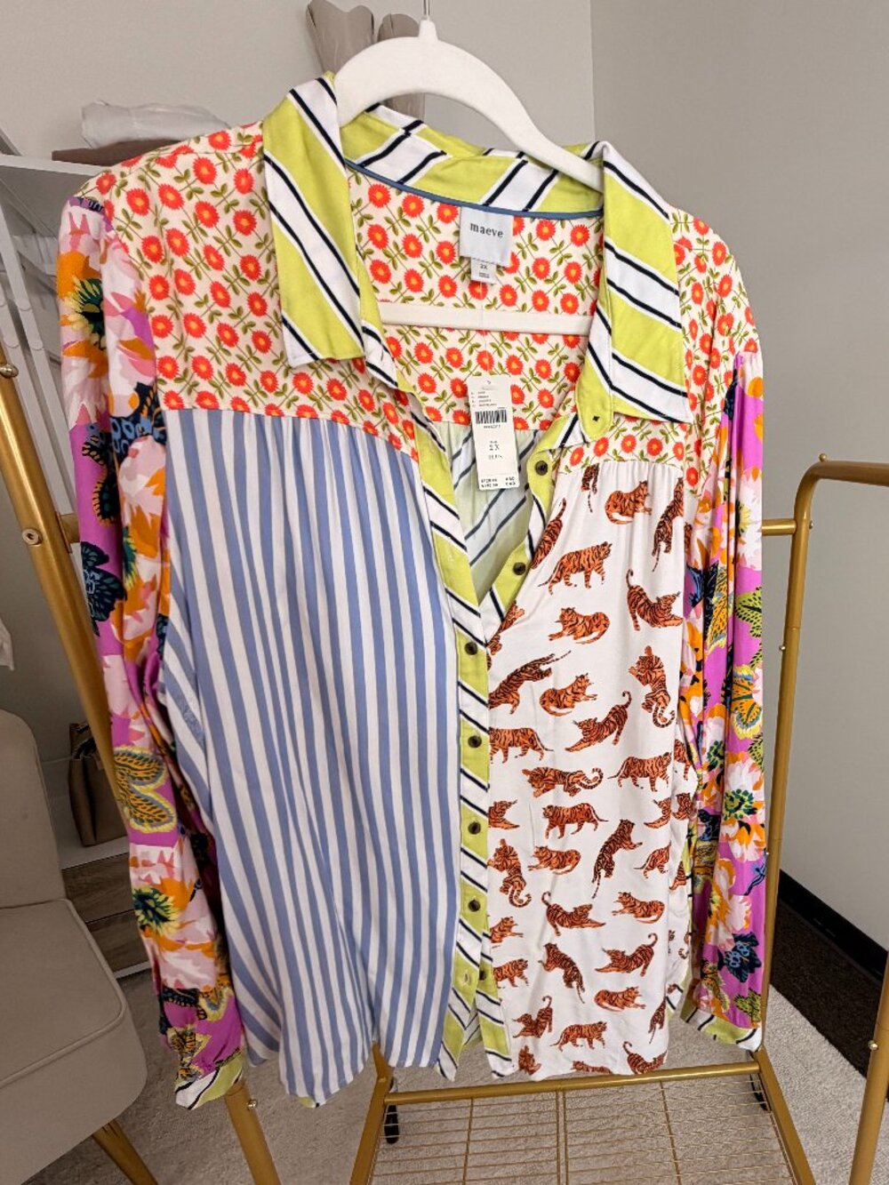 Maeve Boho Patterned Button Down - Picture 3 of 3